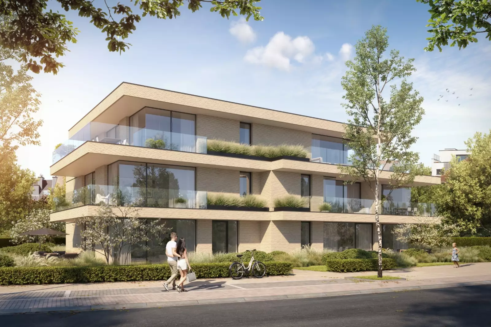 Nieuwbouw residentie i/h centrum van Koksijde.